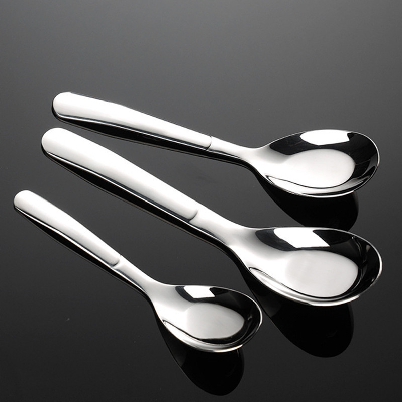 316不锈钢平底勺子多规格压线手柄家用中式调羹汤勺礼品餐具礼赠