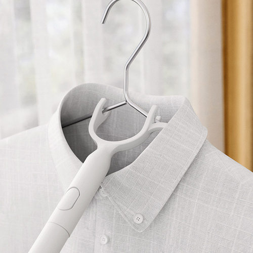 太空铝阳台出租房宿舍伸缩衣叉 家用室内加长衣服晾晒晾衣杆