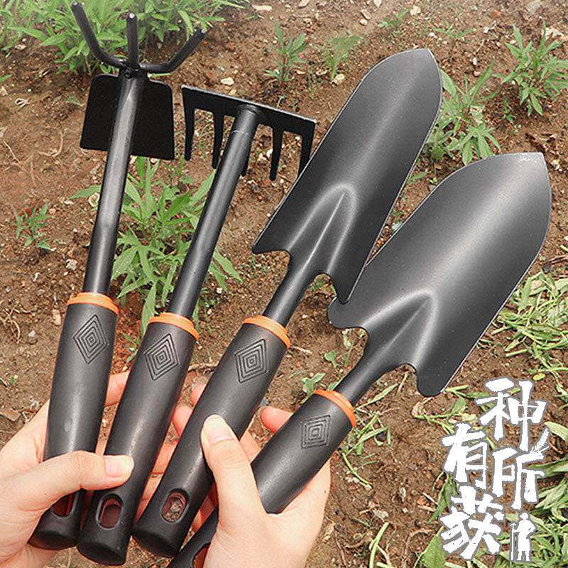 日本家用园艺工具铲子锄头三件套绿植松土种菜养花赶海工具户外铲