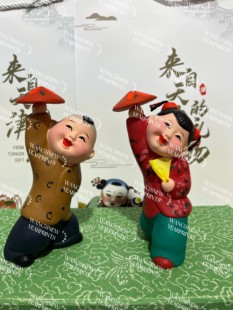 天津泥人张彩塑特色纪念品摆件手工艺品特产礼品东北二人转旗舰店