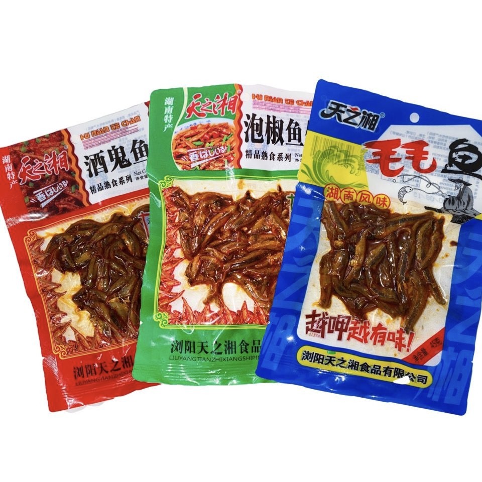 酒鬼鱼山椒小鱼仔天之湘湖南风味毛毛鱼开袋即食休闲下酒零食