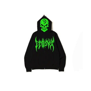 Zip Hoodie Devil Full Green 绿色魔鬼全拉链连帽衫 ECOSYS