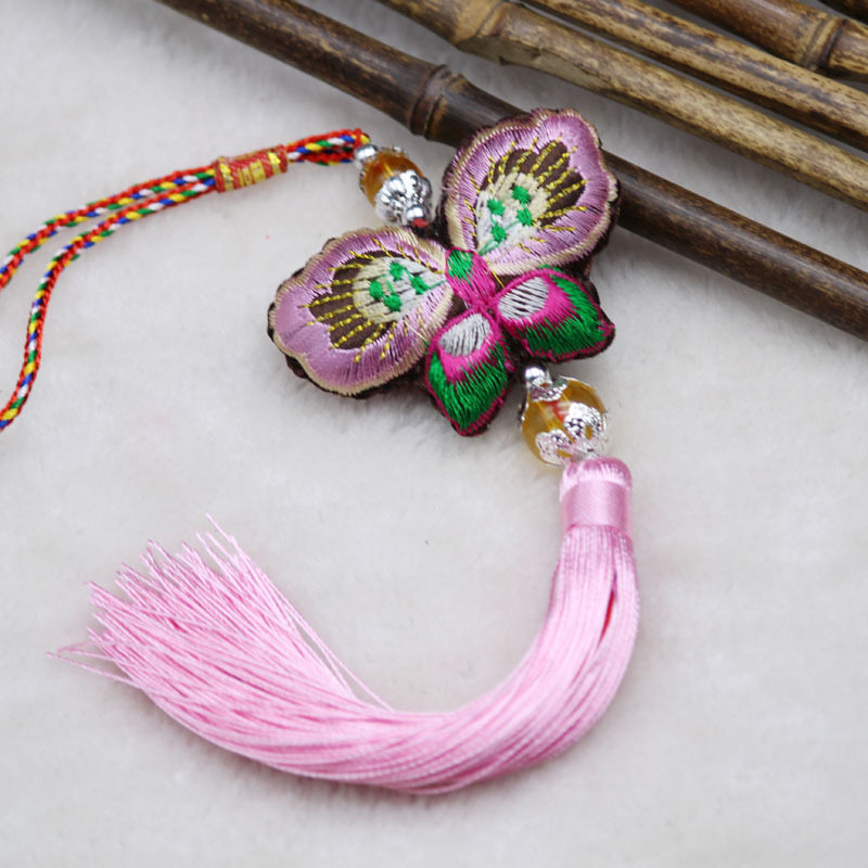 QIAOSHOUFANG SU 자수 나비 향 주머니 패브릭 현대 간단한 어린이 당나라 정장 새해 의류 의류 작은 향 주머니 펜던트