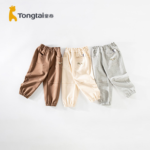 童泰儿童裤子春秋季女童休闲裤女宝宝外穿长裤婴儿休闲裤外出春装