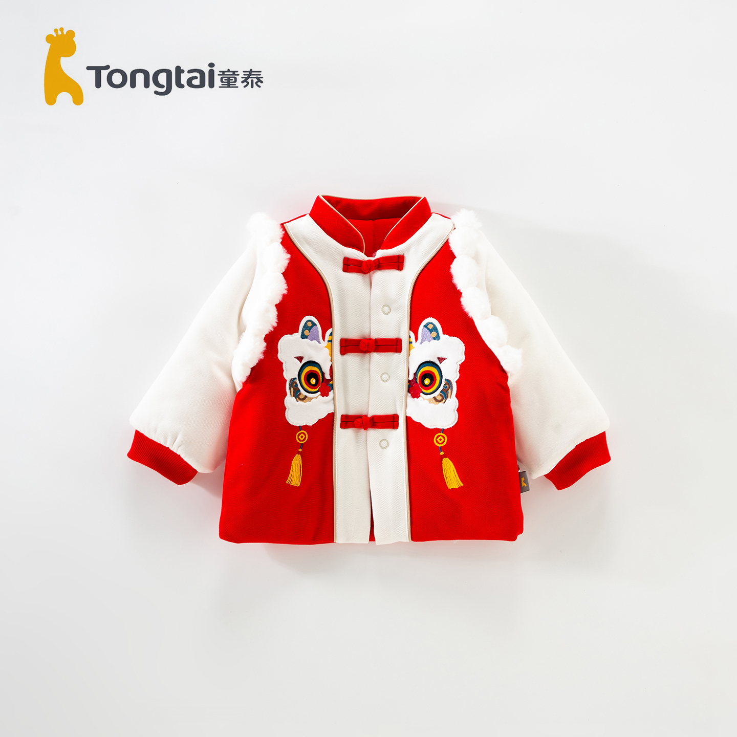 童泰婴儿上衣男女宝宝唐装儿童秋冬季新生儿拜年服加厚夹棉衣棉袄