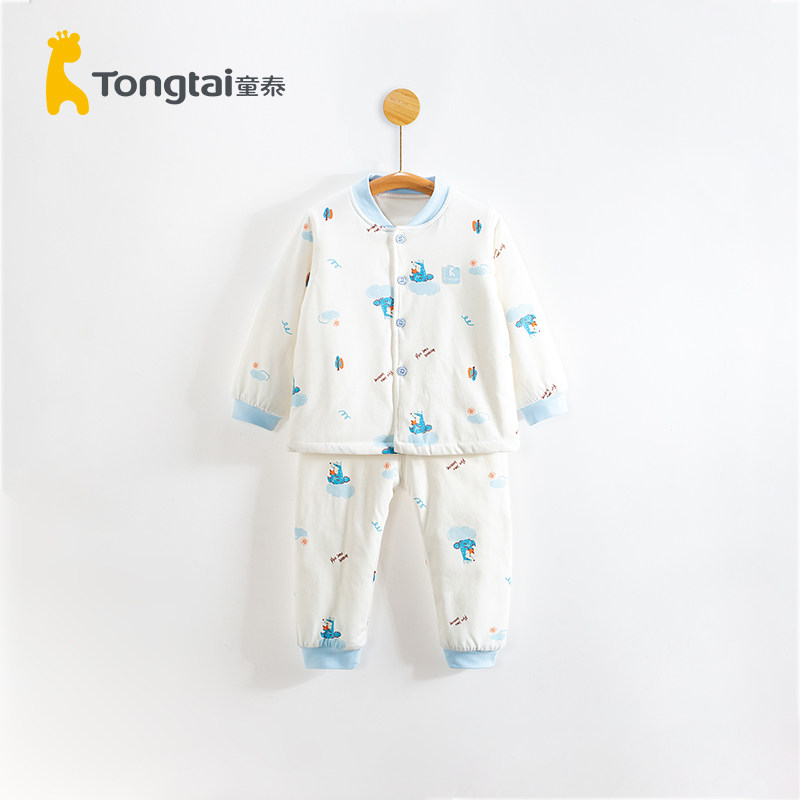 童泰秋冬男女纯棉棉服套装婴幼儿
