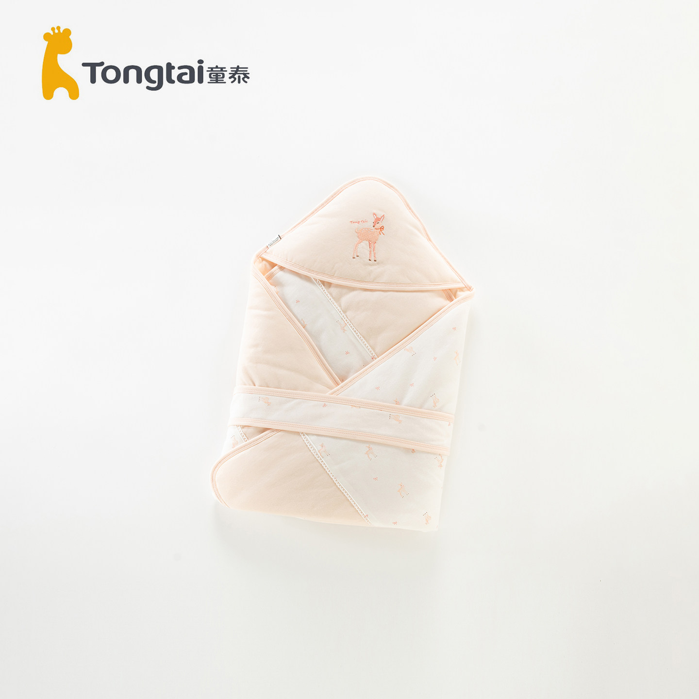 童泰婴儿抱被纯棉新生儿薄棉包被春秋冬季男女宝宝保暖小被子全棉