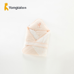 童泰婴儿抱被纯棉新生儿薄棉包被春秋冬季男女宝宝保暖小被子全棉