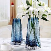 简约创意透明海星玻璃花瓶高级感树纹水养鲜桌面客厅插花摆件 包邮