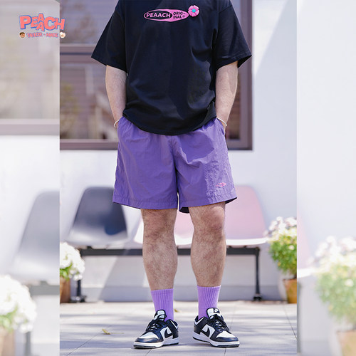 PEAACH日系复古宽松运动薄款短裤