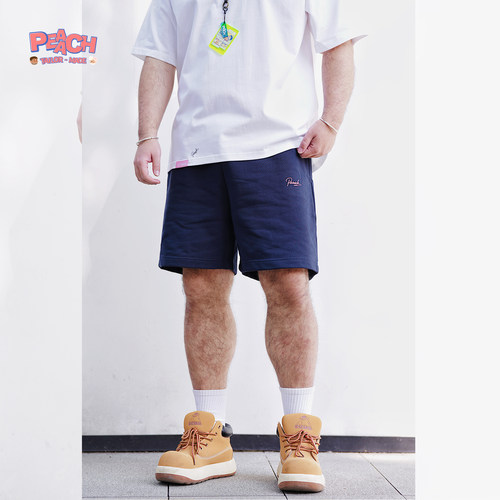 PEAACH美式复古大码棉质四分短裤