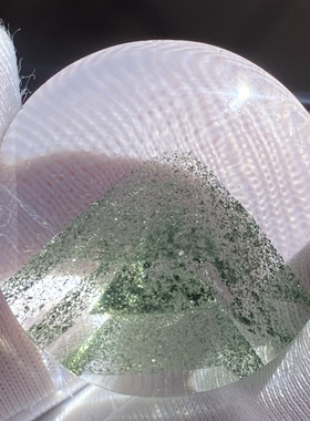 天然水晶绿幽灵银山吊坠男女款幽灵项链饰品挂坠 一物一图
