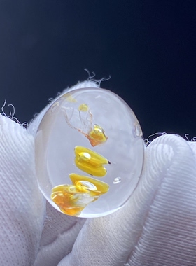 天然水晶油胆吊坠裸石蛋面DIY水胆饰品项链挂坠可做戒指一物一图