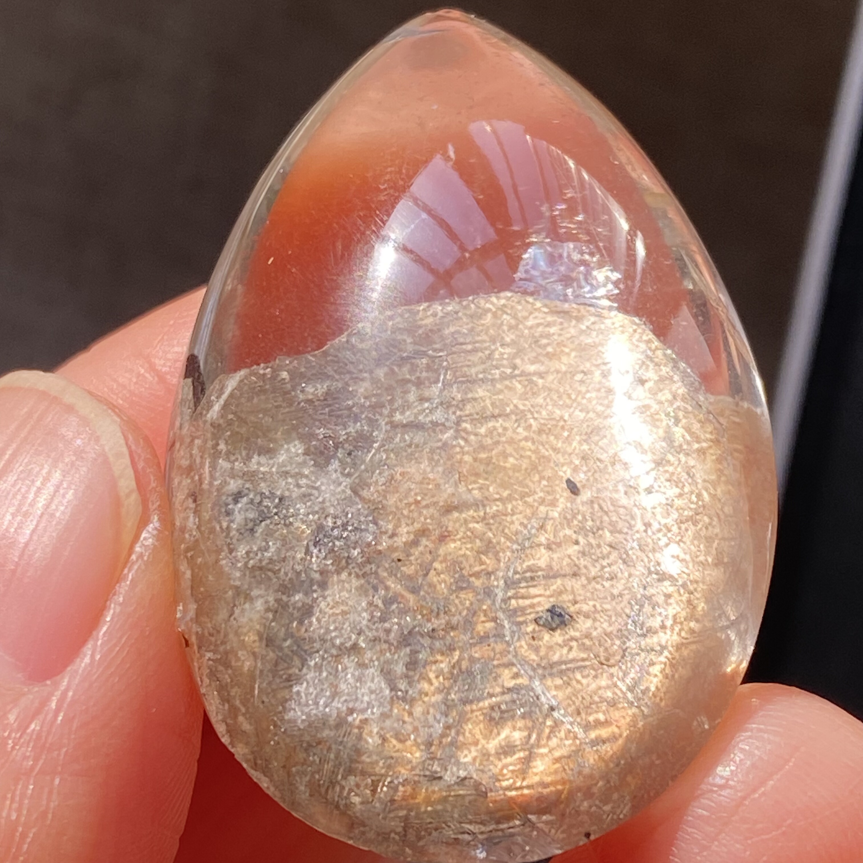 天然水晶包裹体网状云母吊坠裸石男女款水晶项链一物一图