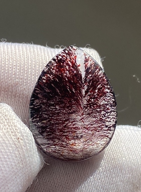 天然水晶超七紫红发吊坠裸石DIY紫发晶饰品项链一物一图
