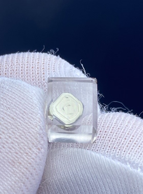 天然水晶包裹体黄铜矿吊坠裸石方牌DIY铜矿饰品可做戒指一物一图