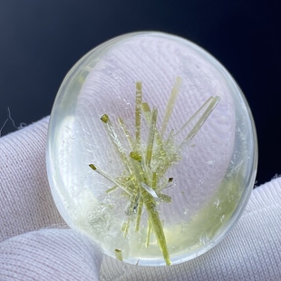 天然水晶绿碧玺吊坠裸石男女款碧玺项链挂坠饰品一物一图