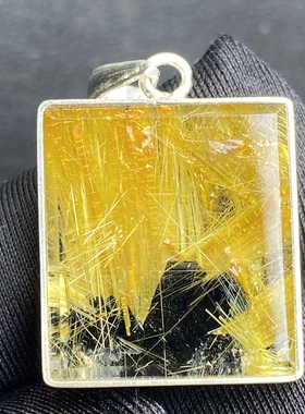 天然水晶钛晶吊坠男女款钛晶花饰品项链挂坠 一物一图