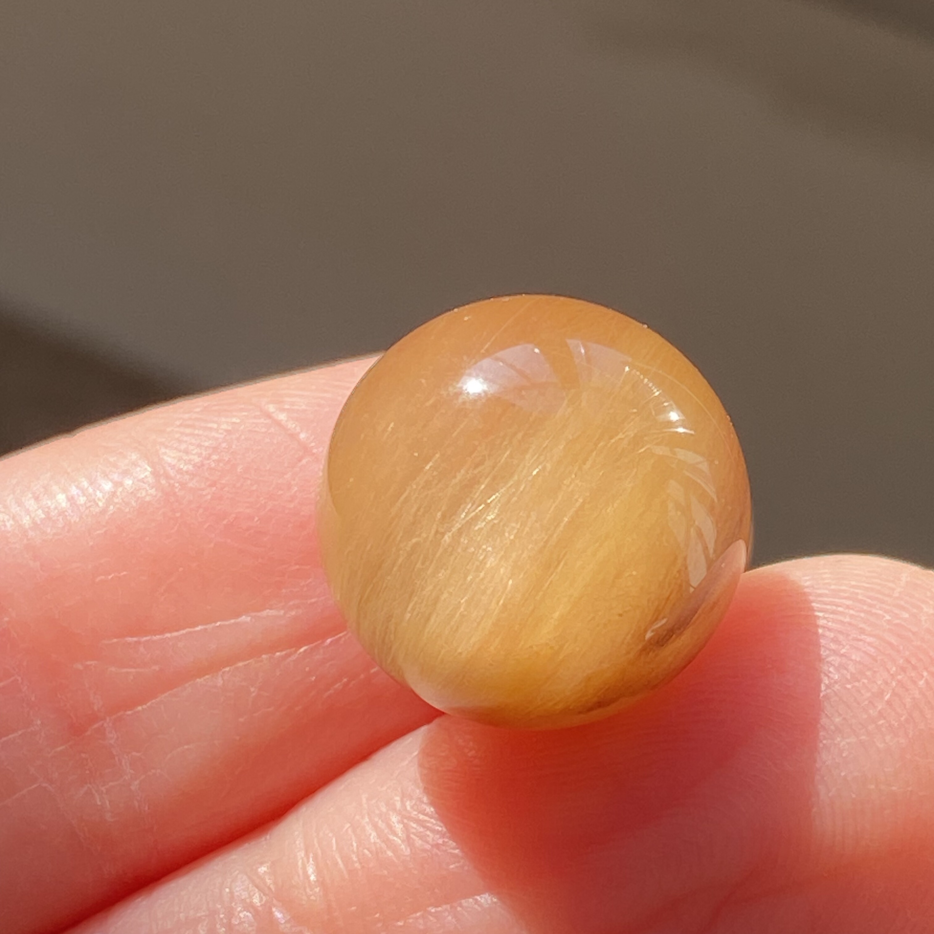 天然水晶顺发黄兔毛吊坠圆珠DIY水晶单珠饰品项链13mm一物一图