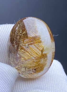 天然水晶金红石吊坠男女款水晶项坠蛋面饰品 一物一图