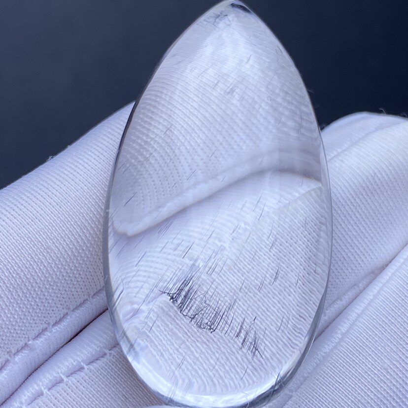 天然水晶原石打磨银发晶裸石男女款水晶吊坠项坠 一物一图