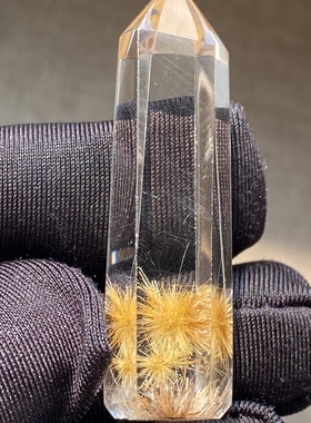 天然水晶发晶花吊坠裸石男女款发晶项链饰品挂坠一物一图