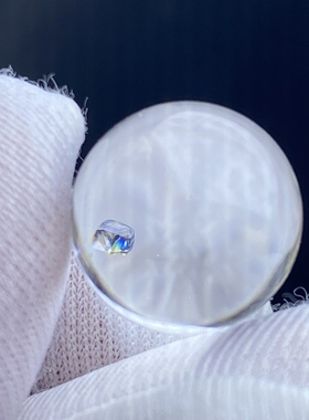 天然水晶包裹体蓝矿吊坠圆珠DIY锐钛矿单珠饰品项链13mm一物一图