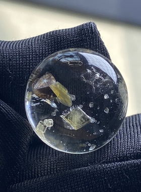 天然水晶包裹体矿石水胆吊坠蛋面DIY水胆饰品可做戒指一物一图