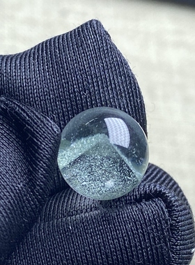天然水晶绿幽灵银山金字塔吊坠圆珠DIY幽灵单珠饰品项链9.5mm