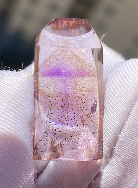 天然水晶紫钛吊坠裸石男女款水晶饰品项链挂坠项链一物一图