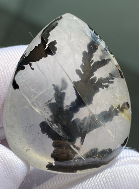 天然水晶软锰矿水晶小树吊坠裸石男女款水晶项坠一物一图