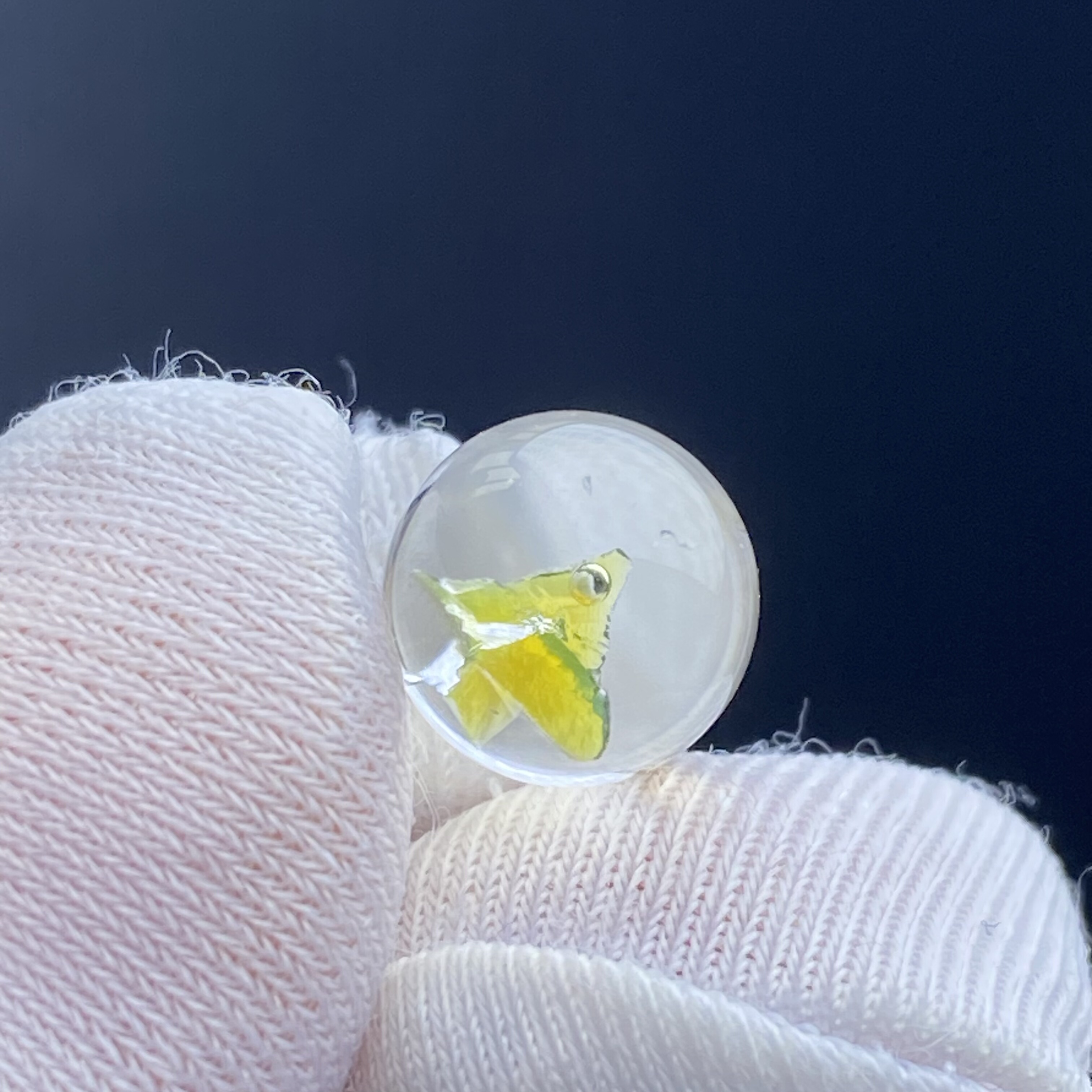 天然水晶油胆吊坠圆珠DIY水晶单珠饰品可做戒指8.5mm一物一图