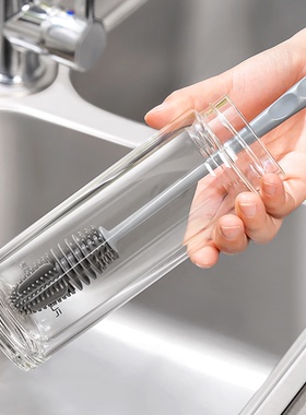 日本长柄杯刷TPR硅胶多功能无死角杯刷玻璃水杯保温杯奶瓶清洁刷