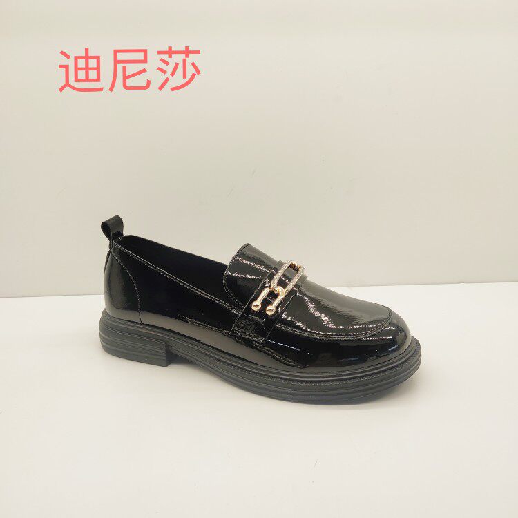 迪尼莎女鞋正品2021秋季乐福鞋57869休闲平底松高底