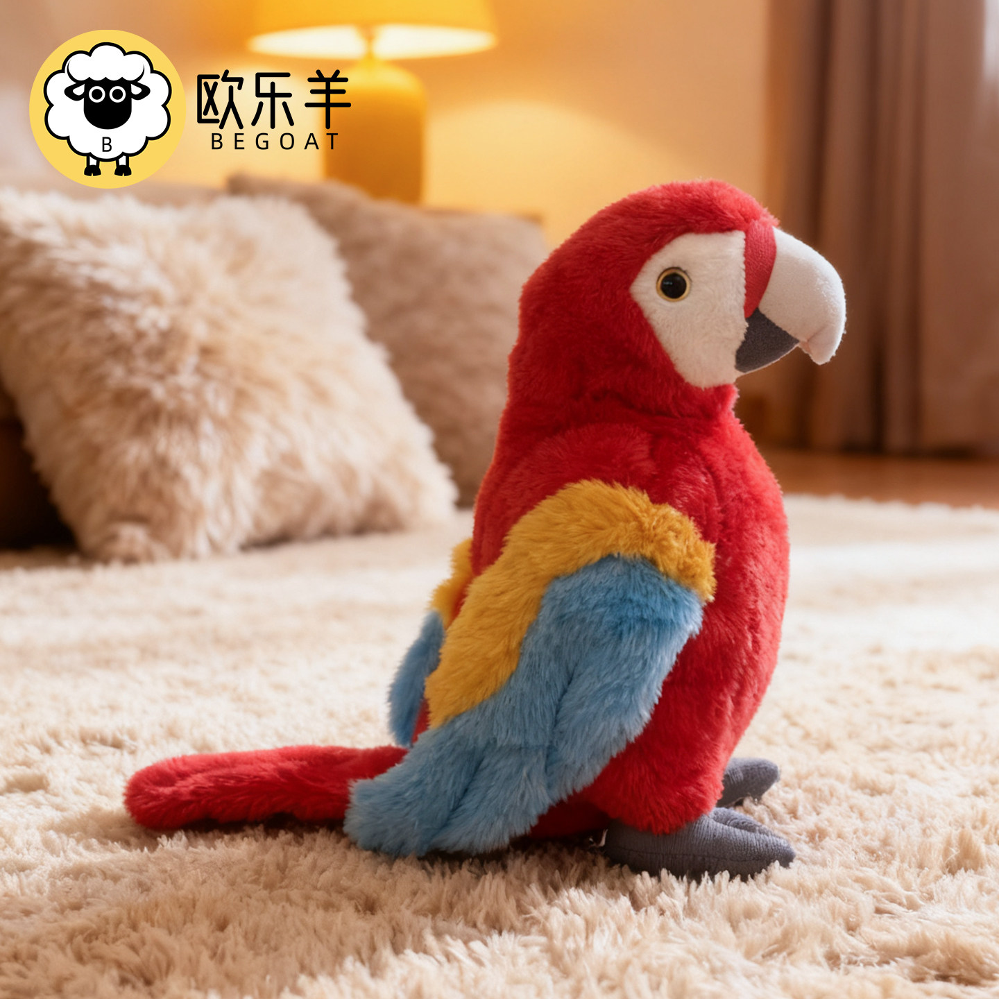 正品欧乐羊仿真毛绒玩具鹦鹉小鸟金刚鹦鹉公仔钥匙扣健康赠束口袋,玩具/童车/益智/积木/模型,毛绒/玩偶/公仔/布艺类玩具,淘宝优惠券,粉丝福利购,淘宝优惠卷