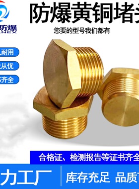 黄铜防爆堵头电工丝堵外六角4分细丝6分M20M25配电箱塞头螺丝闷头