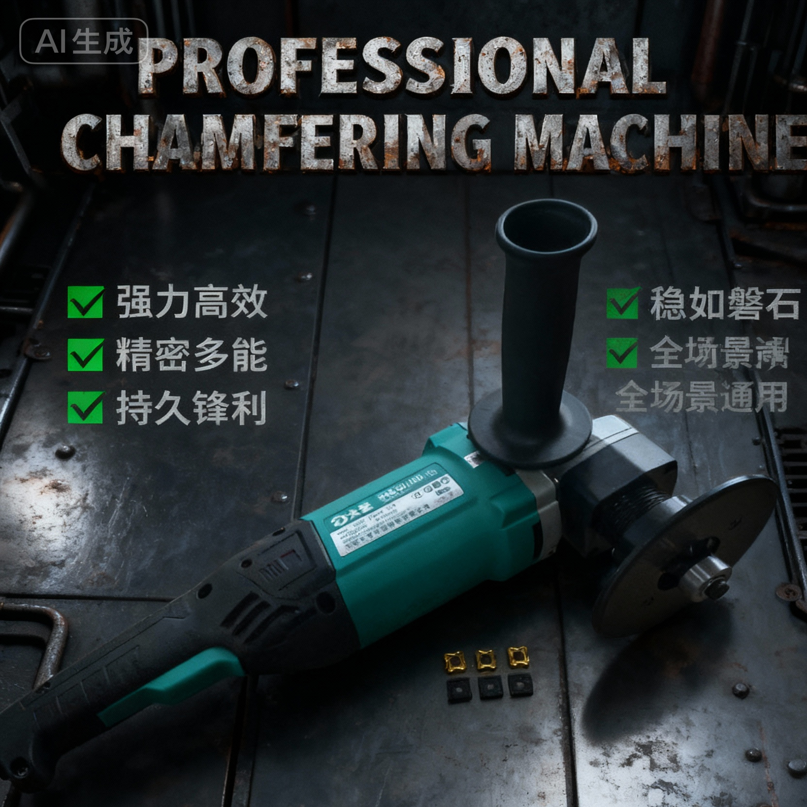 大艺博世倒角机大功率三刀片