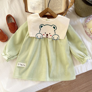 婴儿罩衣冬季女宝宝防水防脏吃饭衣婴儿可爱公主围裙宝宝兜兜外穿