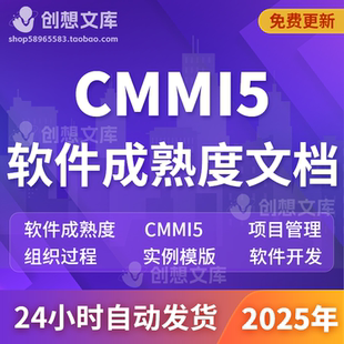 CMMI5软件成熟度标准研发体系文件项目管理示例模版软件开发文档
