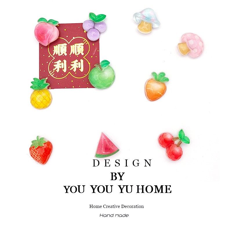 迷你冰箱贴创意水果磁贴3D立体西瓜草莓装饰贴磁性吸铁石留言贴,家居饰品,冰箱贴,淘宝优惠券,粉丝福利购,淘宝优惠卷