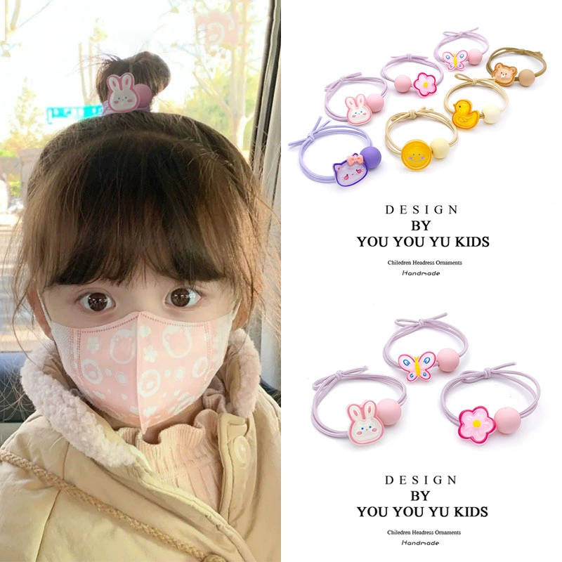 兔子发圈2024新款可爱气质无接缝发绳女可爱橡皮筋扎头发双层头绳