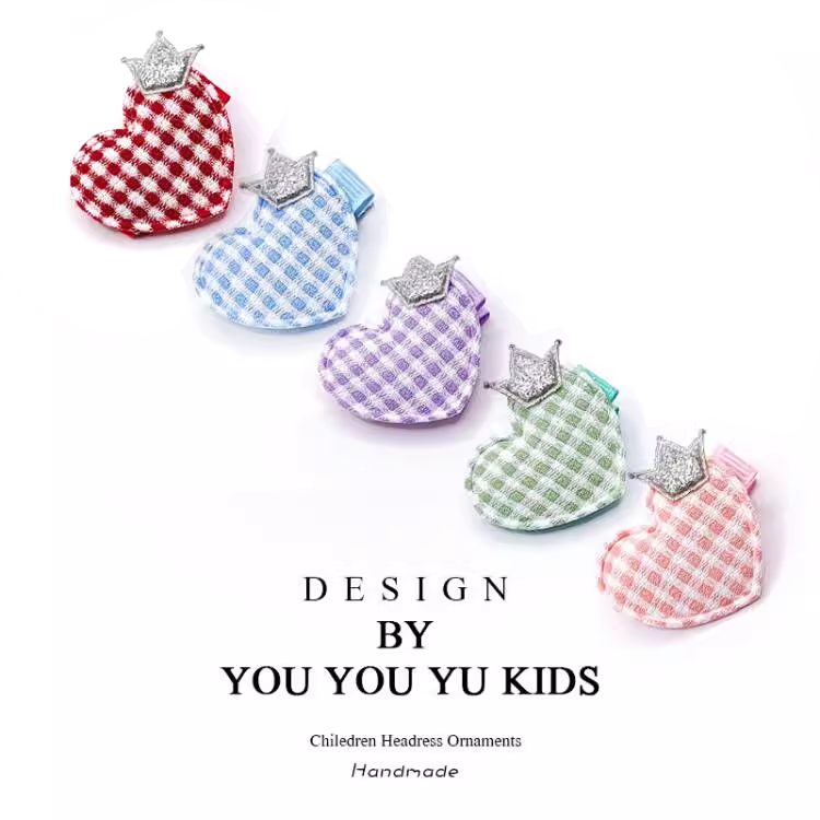 可爱甜美粉色爱心发夹女宝简约百搭侧边刘海碎发夹子盘发卡头饰潮