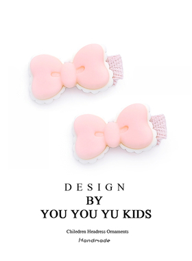 儿童蝴蝶结发饰女孩刘海侧边夹2025新款女童不伤发发夹全包夹头饰