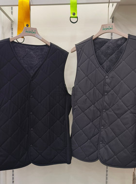 POPOKI秋冬绵羊毛极暖男马甲短款保暖背心外穿内搭宽松坎肩6021