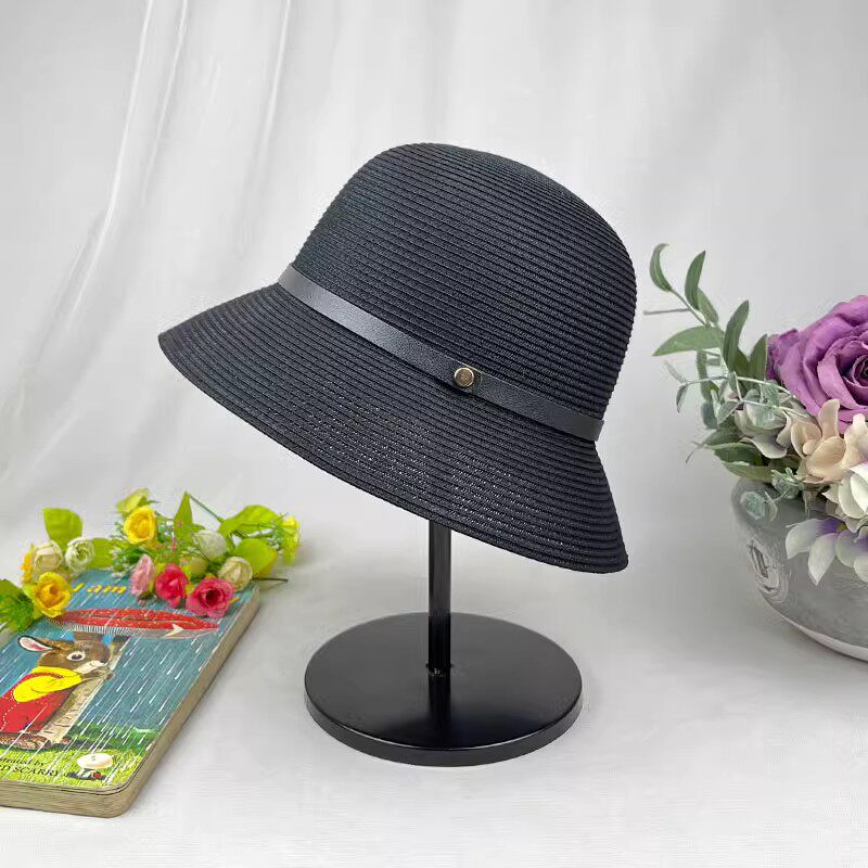 日本小沿防晒草帽盆帽渔夫帽遮阳帽太阳帽女夏季韩版时尚女士帽子
