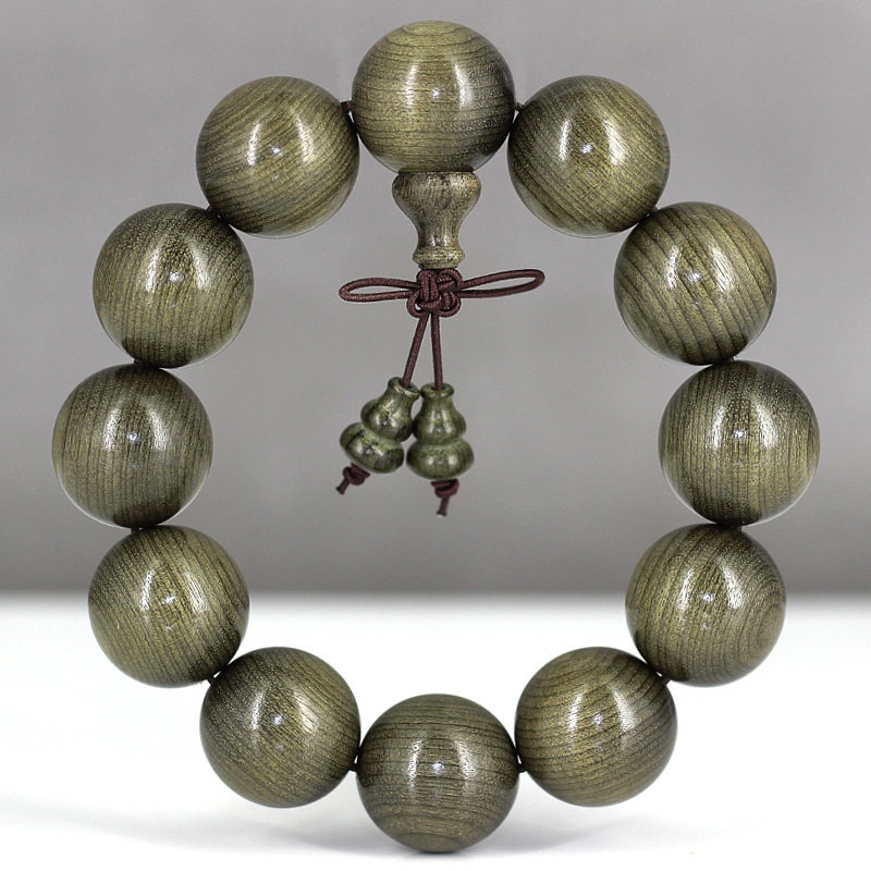 天然阴沉木手串男佛珠念珠手链108颗金丝楠炭化民族风老料文玩