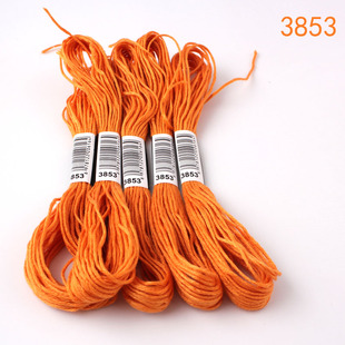 3012-ECRU号5支装 十字绣支线 配线447色可选每支8米DIY刺绣线