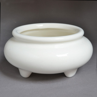 佛具用品供佛陶瓷线香炉家用供奉白瓷供炉佛堂佛前上香炉香火炉具
