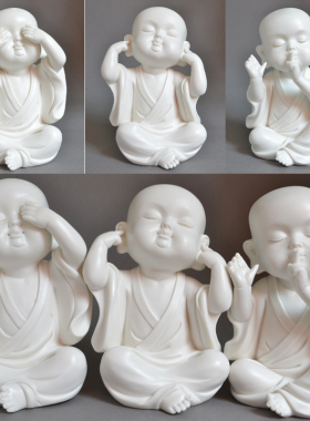 白瓷不看不听不说三不和尚小沙弥