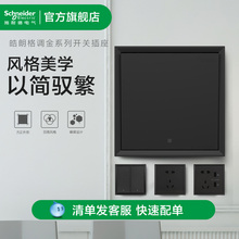 施耐德开关插座皓朗五孔usb面板86型暗装墙壁一单开家用开关插座